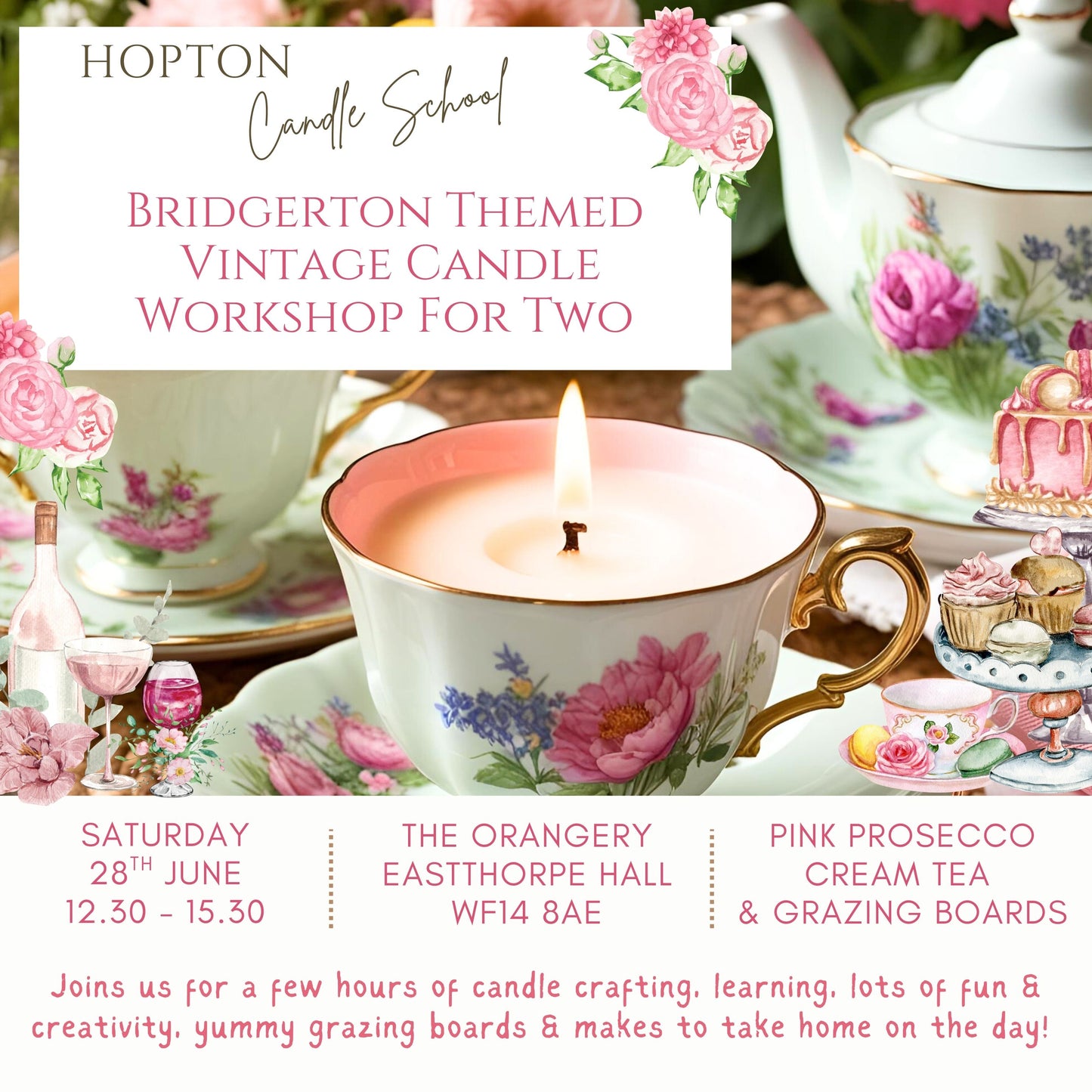 SAT 28th JUNE - VINTAGE CANDLE WORKSHOP FOR TWO