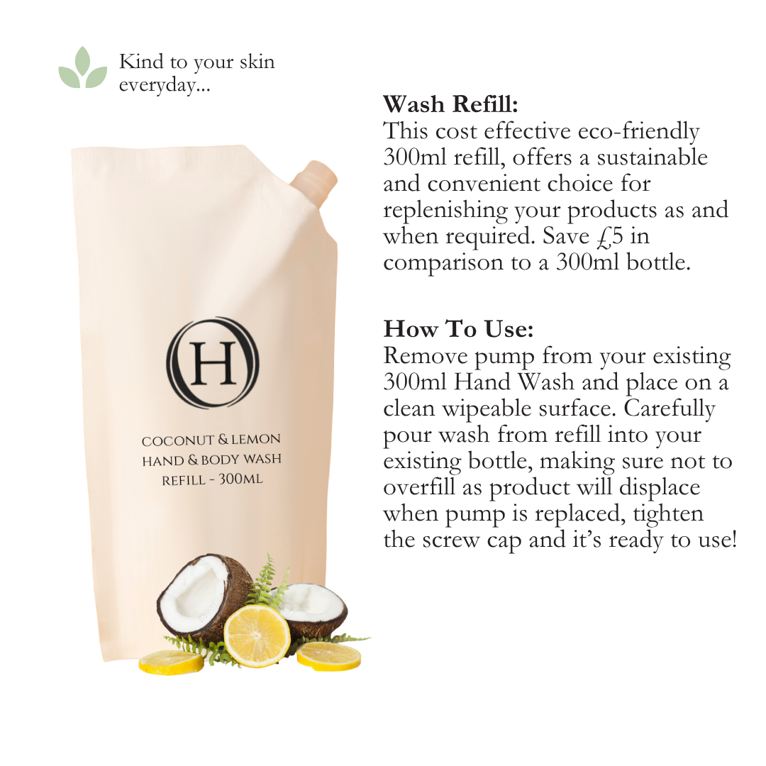 Coconut & Lemon Hand & Body Wash - 300ml