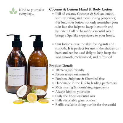 Coconut & Lemon Hand & Body Lotion - 300ml