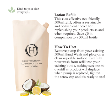 Coconut & Lemon Hand & Body Lotion - 300ml