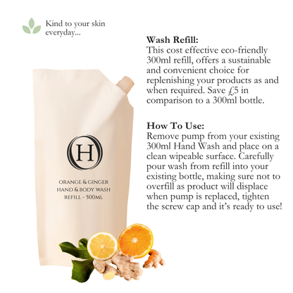 Ginger & Orange Hand & Body Wash - 300ml